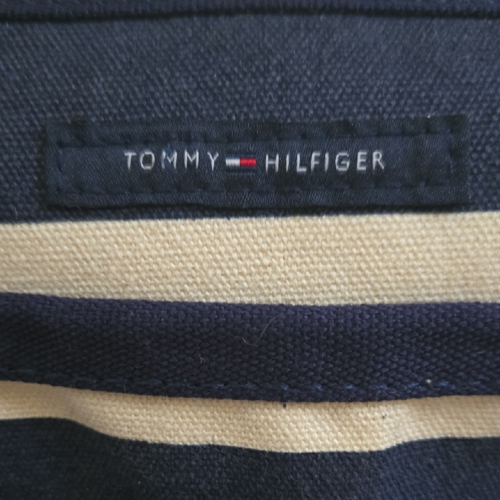 Tommy Hilfiger Navy and Cream Striped Tote - Picture 2 of 12